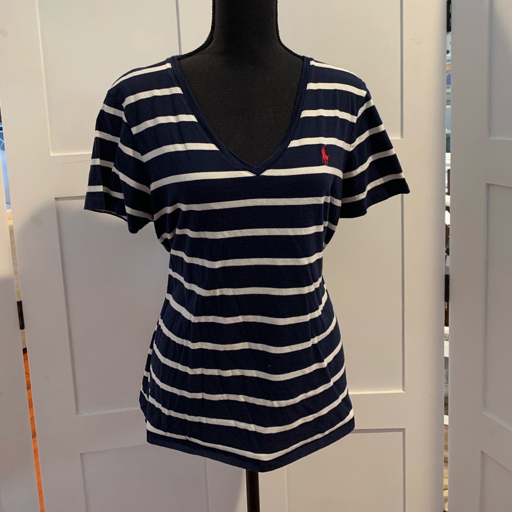 Navy stripe tee